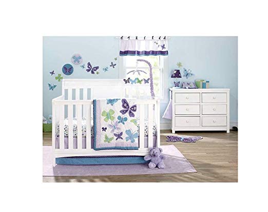 NoJo Beautiful Butterfly 9-Piece Crib Bedding Set