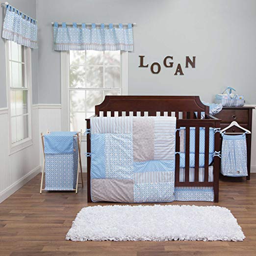 Logan 4 Piece Baby Crib Bedding Set with Bumper by Trend Lab