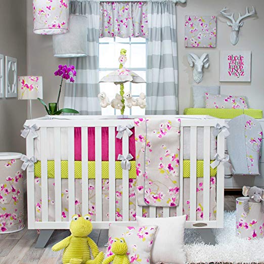 Blossom 4 Piece Baby Crib Bedding Set with Bumper by Glenna Jean