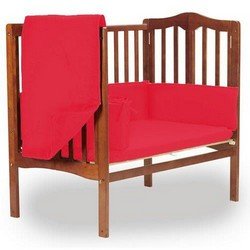 aBaby Solid Color Mini Crib Bedding, Red