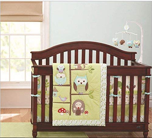 Baby GreenOwl 10pcs Crib Bedding Set (with musical mobile)