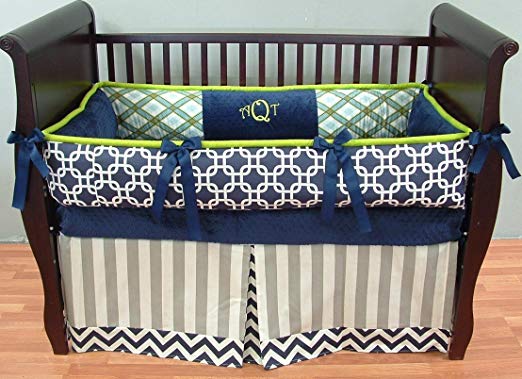 Modpeapod Ashton Navy Breathable Baby Bedding Set