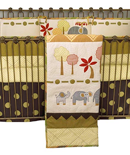 Cotton Tale Elephant Brigade 4 Piece Crib Bedding Set (Discontinued by Manufacturer)