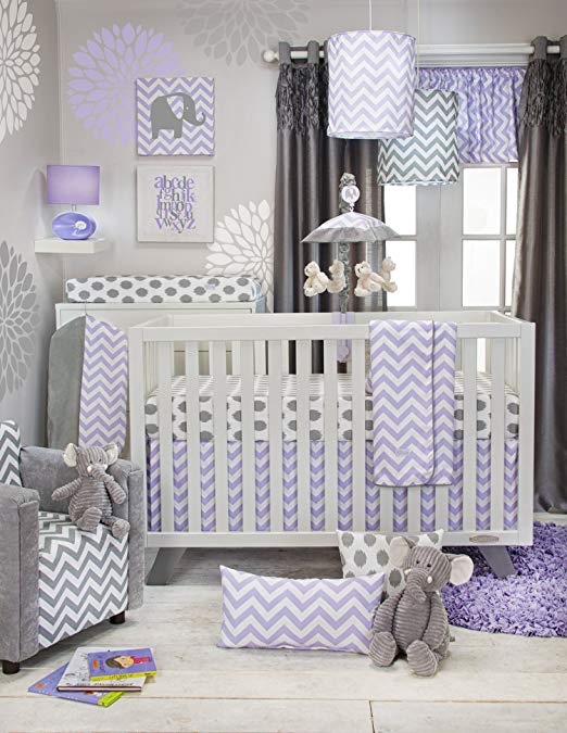 Sweet Potato Swizzle 3 Piece Set, Grey/Purple/White