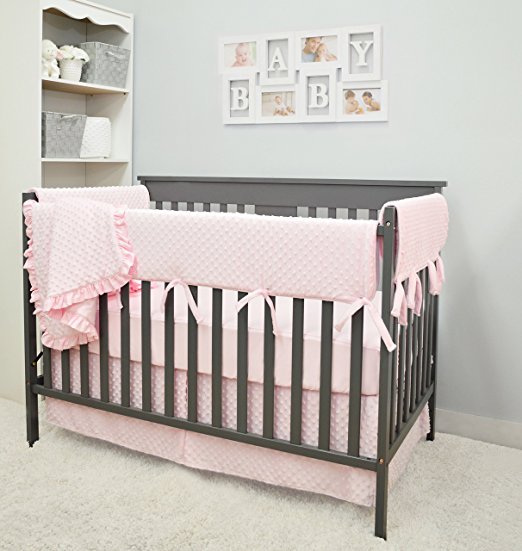 American Baby Company Heavenly Soft 6 Piece Crib Bedding Set, Pink