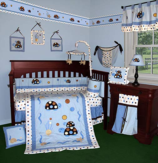 SISI Baby Bedding - Turtle Parade 13 PCS Crib Bedding