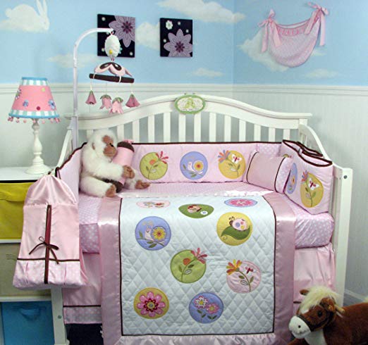 SoHo Happy Secret Garden Baby Crib Nursery Bedding Set 13 pcs