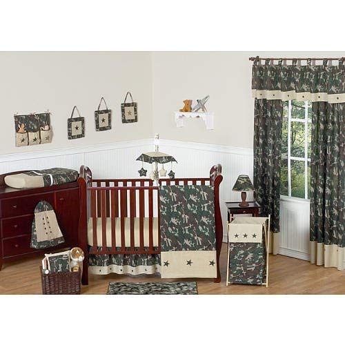 Sweet Jojo Designs 11pc Camo Crib Set - Green