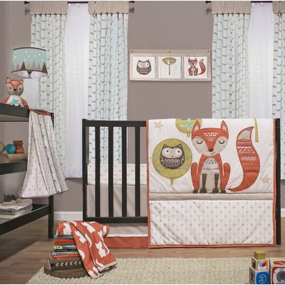 Clever Fox 4 Piece Crib Bedding Set