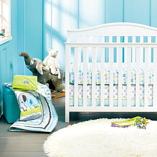 New Baby Safari Elephant 8pcs Crib Bedding Set with Bumper