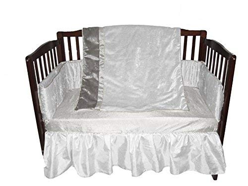 Baby DollBedding Crocodile Crib Bedding Set, White