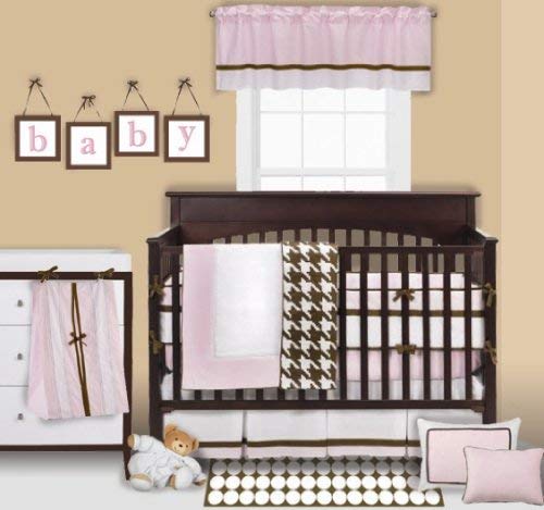 Metro Pink/Choc 4 pc Crib Set