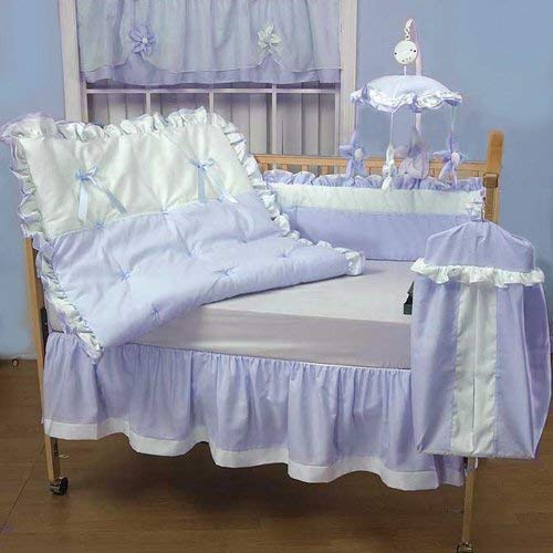 Baby Doll Bedding Regal Pique Crib Bedding Set, Blue