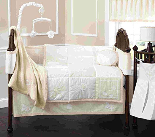 Beansprout Bella 6 Piece Crib Set, Cream