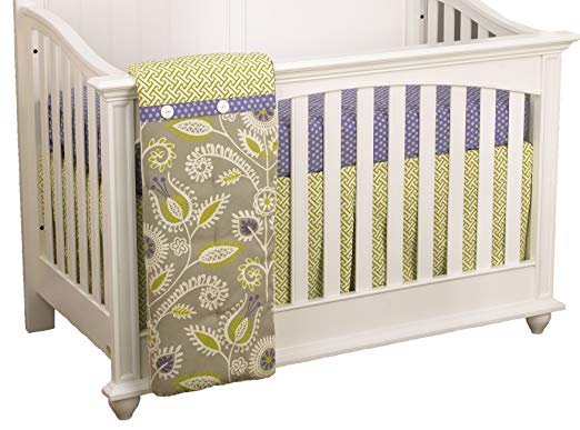 Cotton Tale Designs 3 Piece Crib Bedding Set, Periwinkle