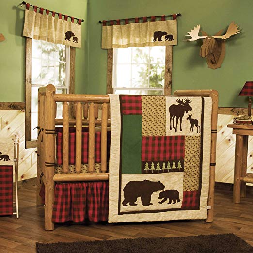 Northwoods 4 Piece Baby Crib Bedding Set with Bumper by Trend Lab