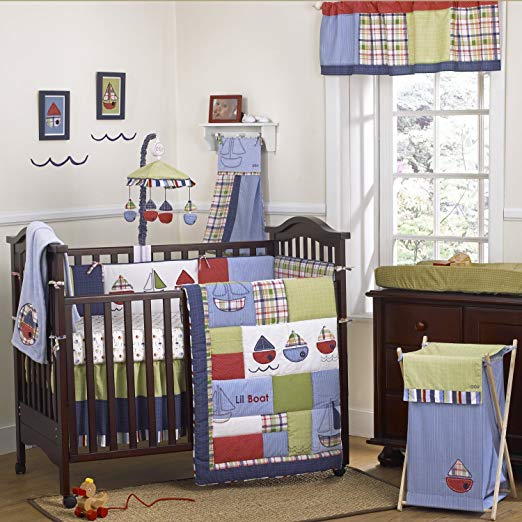 CoCalo Tug Boat Nursery Collection 6-Piece Crib Bedding Set