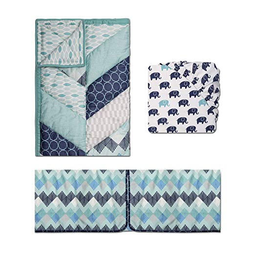 Mosaic 3 Piece Baby Crib Bedding Set by The Peanut Shell