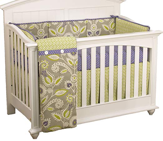 Cotton Tale Designs 4 Piece Crib Bedding Set, Periwinkle