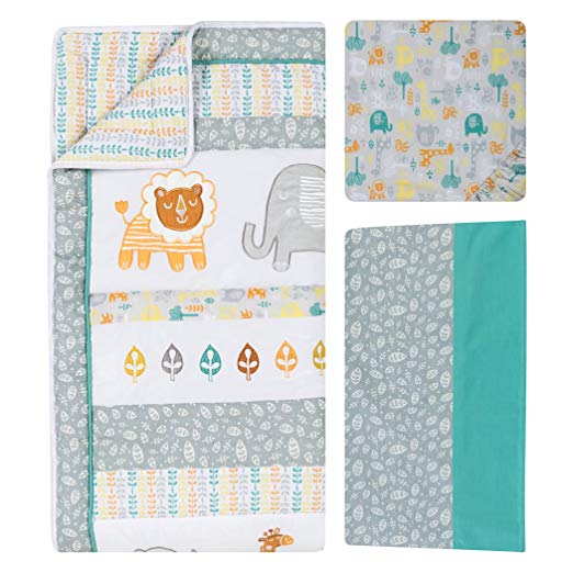 Trend Lab 6 Piece Crib Bedding Set, Lullaby Jungle