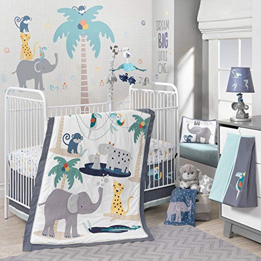 Lambs & Ivy Animal Crackers 6-Piece Crib Bedding Set